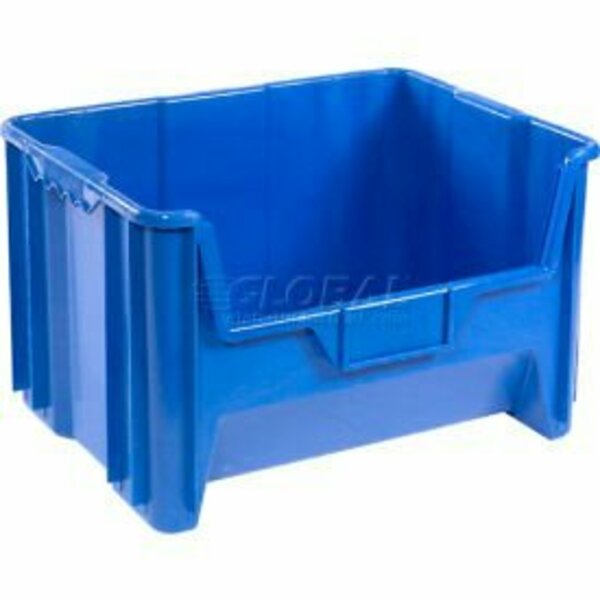 Quantum Storage Systems Hang & Stack Storage Bin, Plastic, Blue, 3 PK QGH700BL